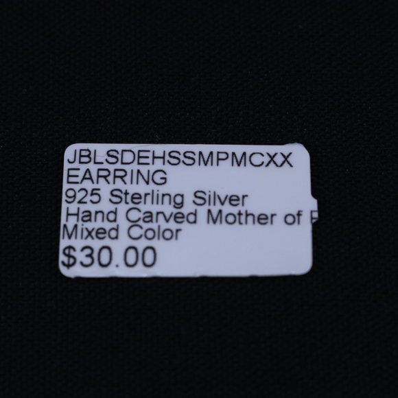 White Mother of Pearl Flower Hook Earrings – Sterling Silver - Picture 8 of 9